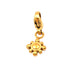 Pendant flower charm golden steel with lobster clasp 8mm (1)