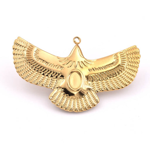 Buy Flying eagle pendant 45mm for 6x4mm cabochon - Golden stainless steel (1)