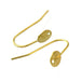 Earring hook and Tray 6mm Golden Stainless Steel - Hole: 1mm (2)