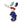 Beads wholesaler Seahorse charm with BLUE enamel - Golden stainless steel - 10mm (1)