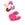 Beads wholesaler Crab charm PINK enamel - Golden stainless steel - 10mm (1)