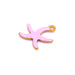 Starfish pendant with pale pink enamel Golden steel - 10mm - Hole: 1mm (1)