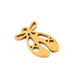 Ballerina slipper pendant - 15x10mm - golden steel - Hole: 1mm (1)