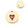 Beads wholesaler Medallion and red enamel heart - Golden stainless steel 14mm (1)