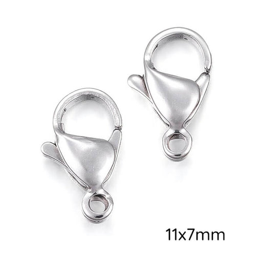 Buy Lobster Clasps Stainless Steel - 11x7mm (2)