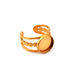 Ring with a 12mm cabochon tray - Golden stainless steel ring - 18mm (1)