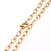 Necklace and Buoy Clasp - Golden Stainless Steel Oval Chain 41cm - 1mm (1)