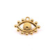 Beaded Eye Pendant - Golden Stainless Steel 18.5x13.5mm (1)