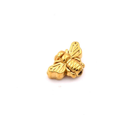 Buy Bee bead Golden stainless steel - 7x11mm - Hole: 1mm (1)