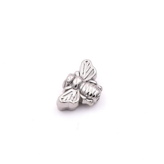 Bee bead Stainless steel 7x11mm - Hole: 1mm (1)