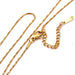 Twisted snake chain necklace - Gold-en stainless steel - 40+6cm - 1mm (1)