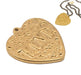 Heart pendant -41mm - engraved with LOVE- Golden stainless steel - Hole: 1mm (1)