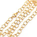 Chain necklace with rolo links - golden steel - 9x1mm - 45cm (1)