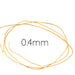 Stainless Steel Wire - Long-Lasting golden - 0.4mm (50cm)