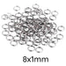 Jump rings - Stainless steel - 8x1mm (10)