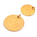 Round golden stainless steel pendant with engraved text - 17mm (1)