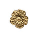 Flower pendant - golden stainless steel - 26mm - Hole: 4x2mm (1)