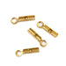 Cord ends - Golden stainless steel - 2x9mm for 1mm wire (4)