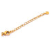 Lobster clasp with 5cm extension chain - Golden stainless steel (1)
