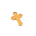 Cross pendant golden stainless steel - 15x10mm - Hole: 1.2mm (1)
