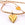 Beads wholesaler Heart Pendant Golden Stainless Steel - 20mm - 10x4mm Ring (1)