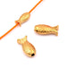 Fish-shaped bead - golden stainless steel - 9x4.5mm – Hole: 1mm (2)