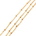 Satellite link chain - golden stainless steel 2.5mm (50cm)