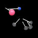 Stud earrings - Silver-plated steel – 4 mm disc and 0.7 mm post (2 pairs)