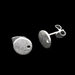 Stardust textured silver-plated steel earrings - 8mm disc (2)