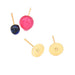 Stud earrings - golden steel - 6mm disc and 0.7mm post (4)