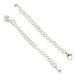 Lobster clasp and 5cm extension chain- silver color stainless steel (1)