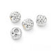 Rondel bead diamond cut - Silver color steel - 3x2.5mm - Hole: 1.2mm (10)