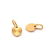 Tiny heart shaped pendant - 7mm ribbed - golden stainless steel - 6mm ring (1)