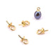 Screw eye for half-drilled beads - Goldensteel - 6x3mmx0.7mm (4)