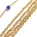 Chain oval links with textured finish - Golden stainless steel - 7x5mm (50cm)