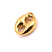 Coffee bean charm pendantGold-tone stainless steel - 15x13mm with jump ring (1)