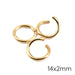 Open jump rings - Golden stainless steel- 14x2mm (3)