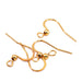 Earring hooks Golden stainless steel - 16x20mm (4)