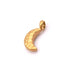 Crescent-moon tiny charm - golden steel 8x4mm (1)