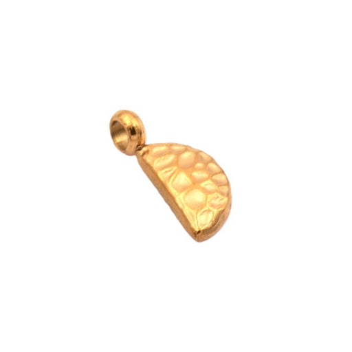 Half-moon tiny charm - golden steel 8x4mm (1)