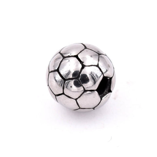 Football ball bead - 304 steel - 8mm - Hole: 2mm (1)