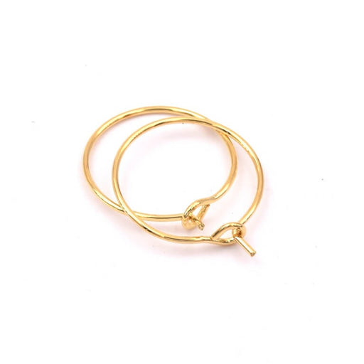 Hoop earrings golden brass 15x1mm (2)
