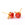Beads Retail sales Stud earrings golden brass set with orange-red zircon - Hole: 1mm (2)