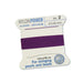 Amethyst purple nylon thread NYLONPOWER 0.45mm x 2m with needle (1)