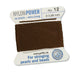 Brown nylon thread - 0.98mm - per 2m with needle (1)