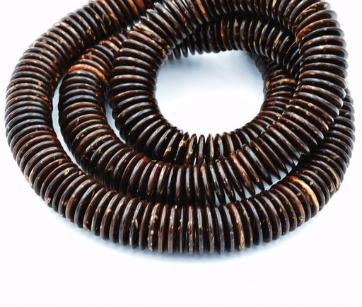 Elegant Coconut and Golden Wood Bead Pack