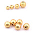 Round wooden bead gilded with gold leaf 13mm - Hole: 3mm (5)