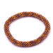 Nepalese crocheted bangle bracelet light topaz and amethyst 65mm (1)