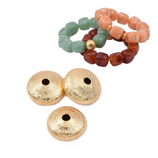 Buy Stardust spacer bead - 10x5mm golden brass - hole: 1.8mm (10)