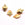 Beads wholesaler Retro Style Heart Pendant Golden Brass - 9mm (4)